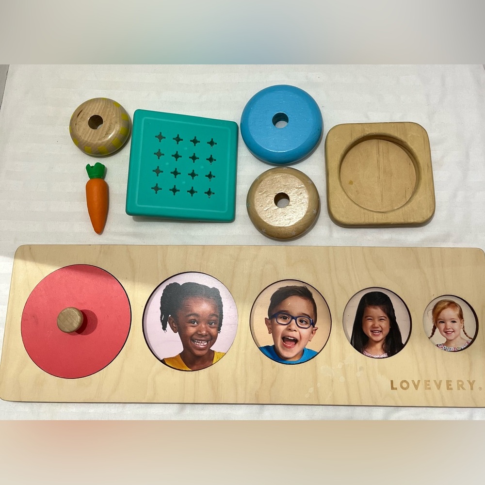 Lovevery Wooden & Plastic Toy Bundle – Replacement Parts Mixed Set